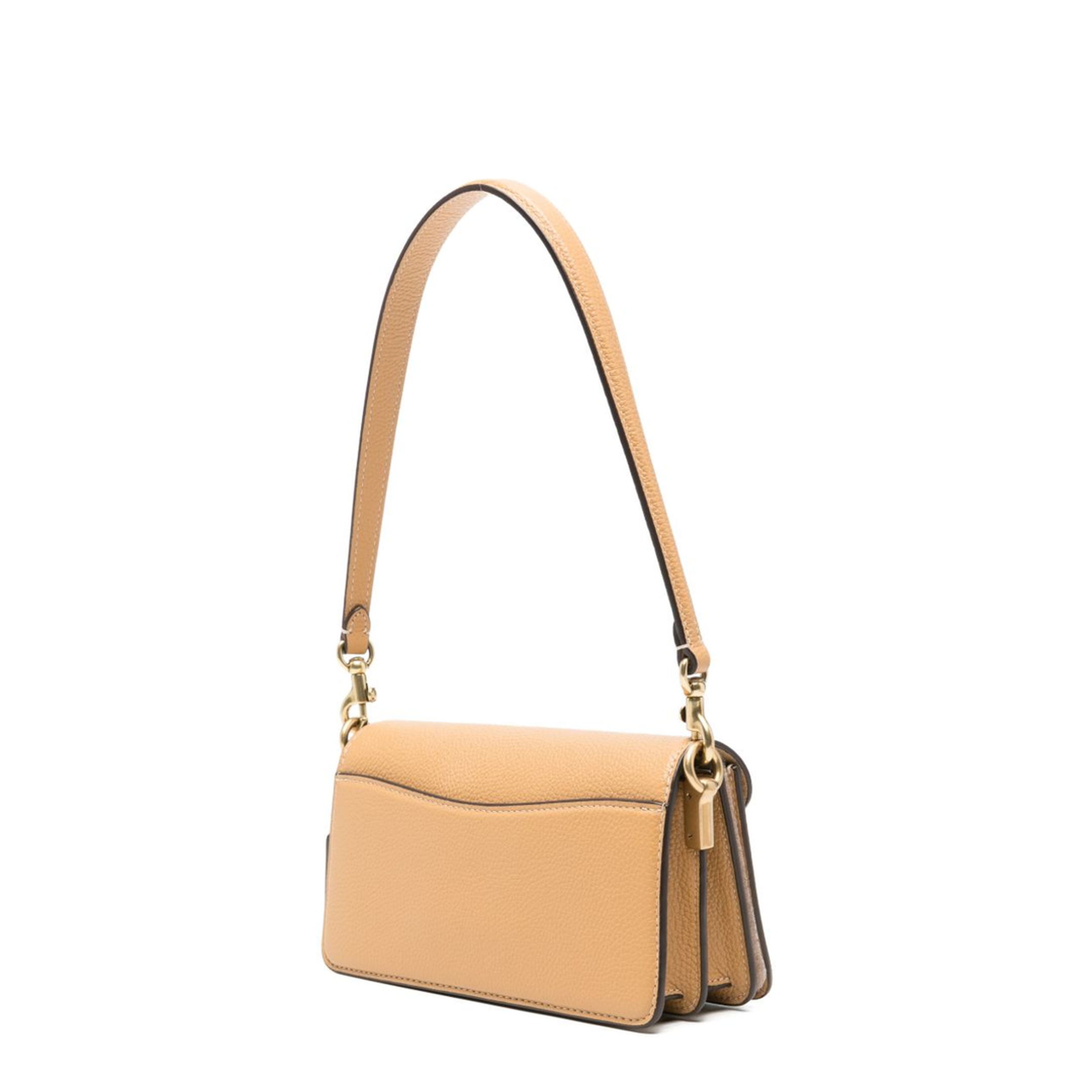 Tabby 20 Polished Pebble Leather Shoulder Bag - Biscuit