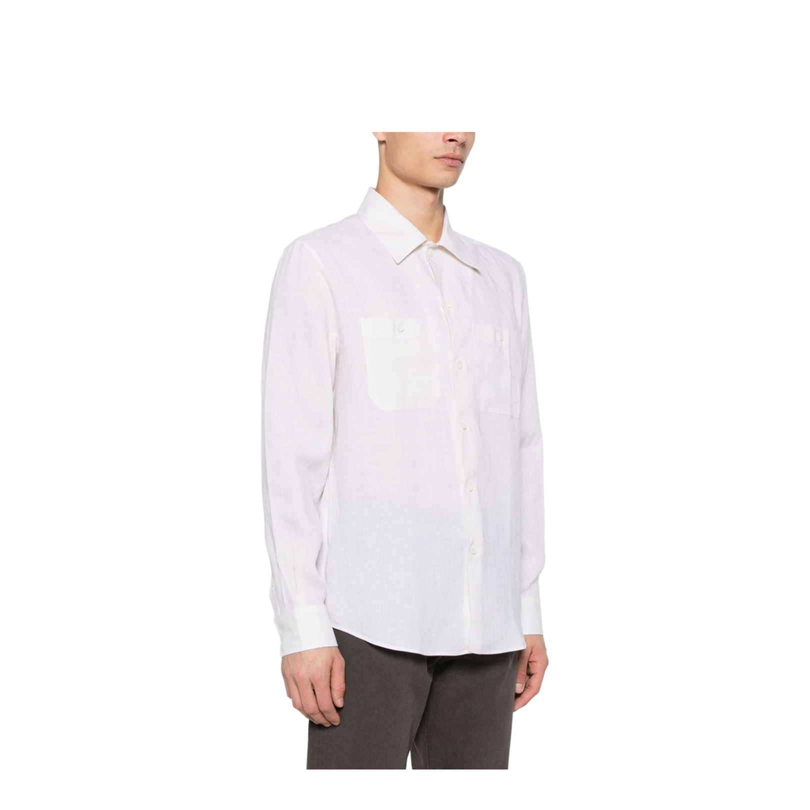 Linen Shirt - Ecru Long Sleeves