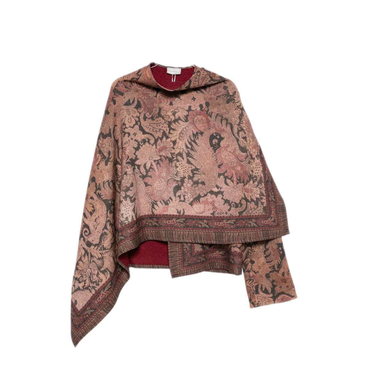 MAYFEYR - Pierre Louis Mascia - Wool Cape With Floral Print - PANCAKE/SW-MA10636101519569