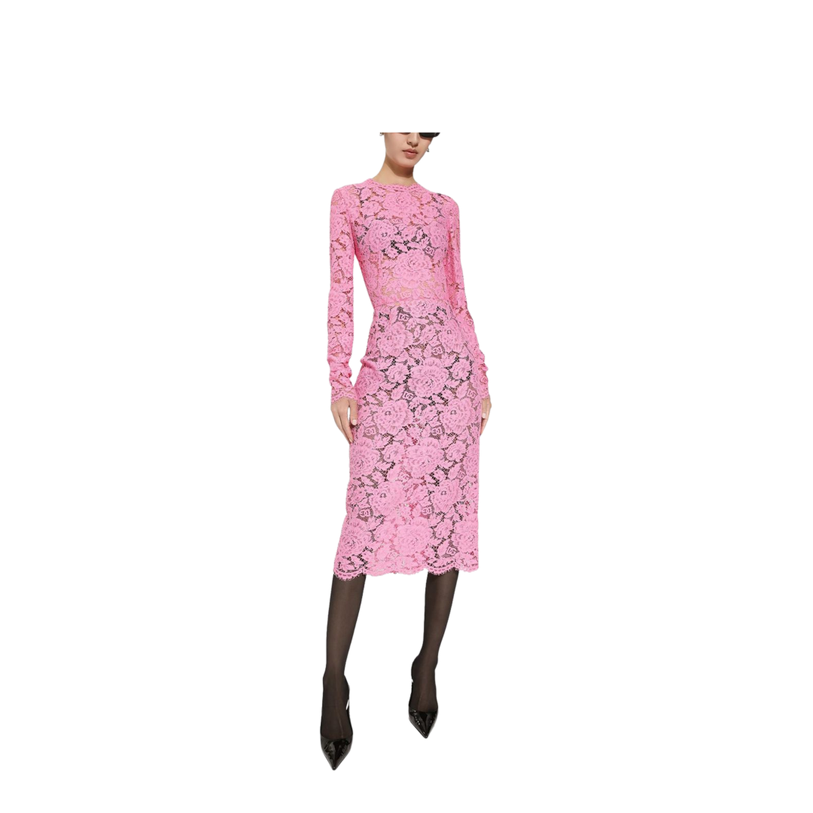 Floral Cordonetto Lace Sheath Dress