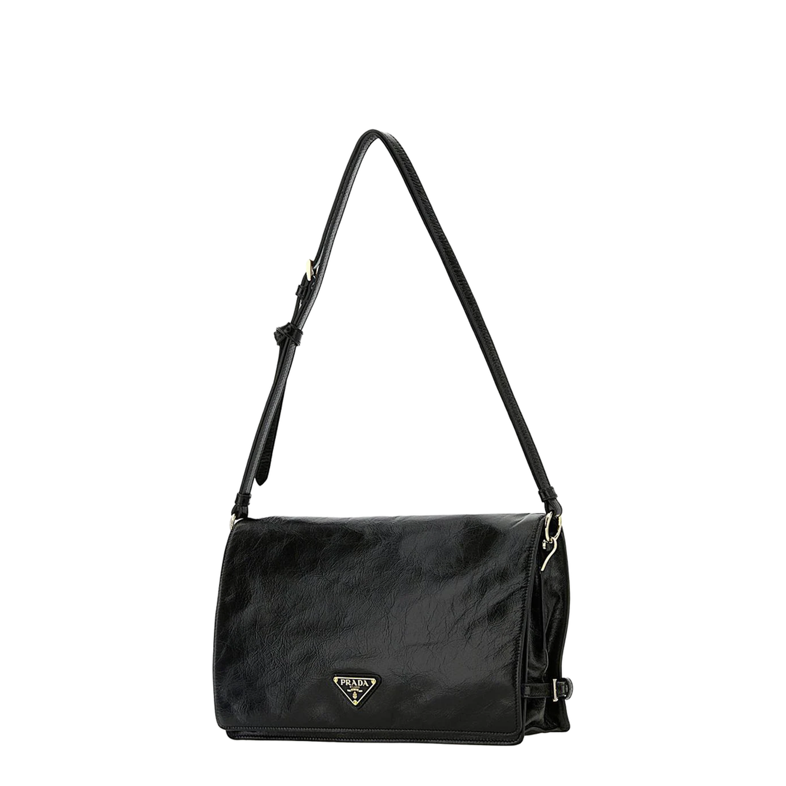 Black Medium Leather Shoulder Bag