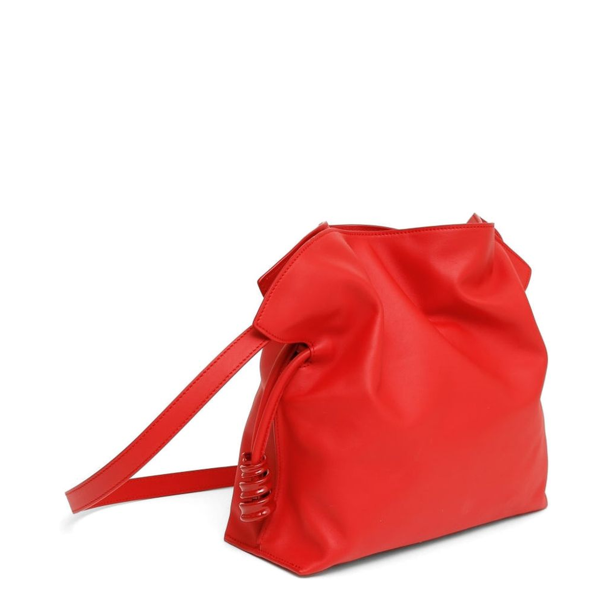 Flamenco Medium Nappa Calfskin Clutch - Scarlet Red