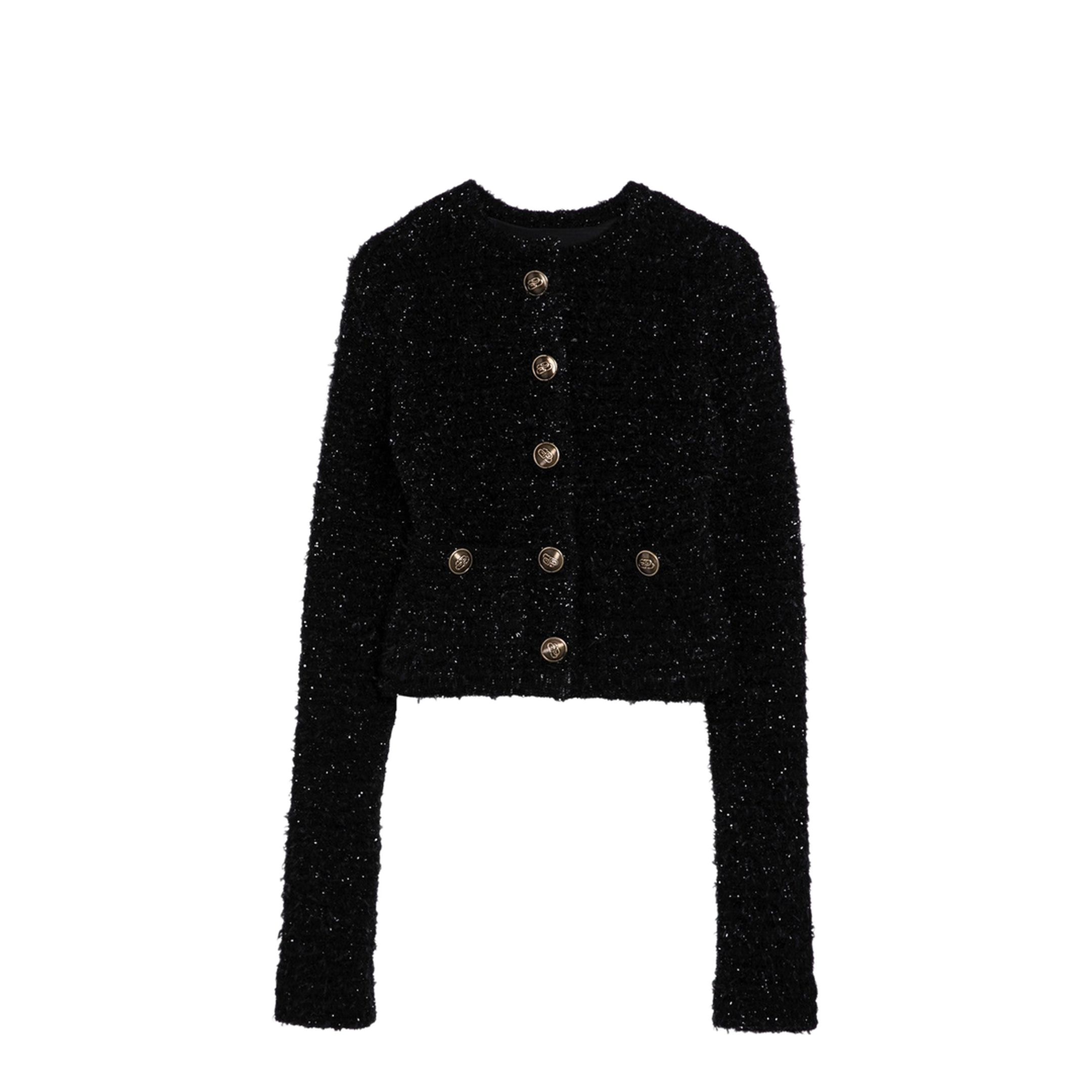 Cropped Tweed Cardigan