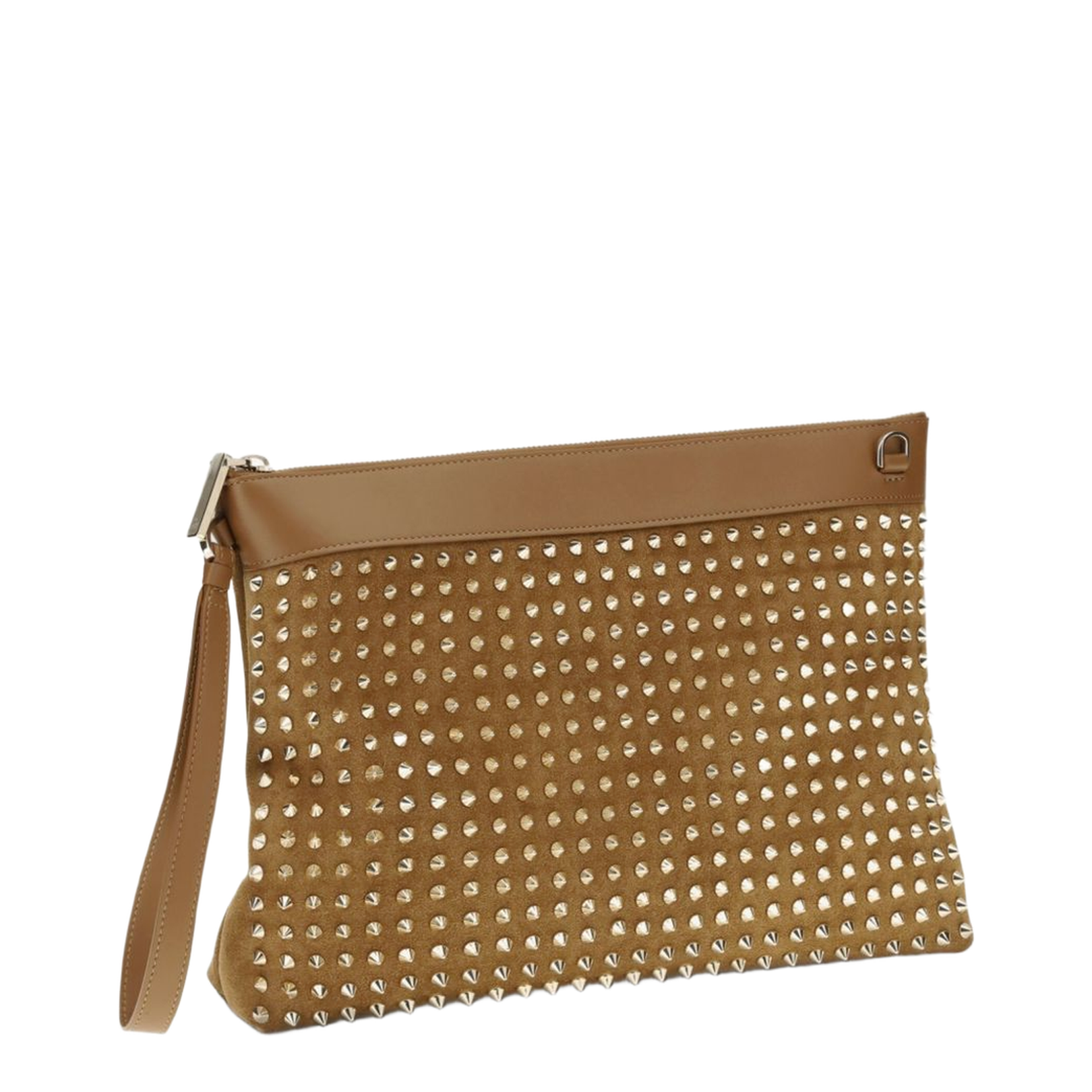 Funky Pouch - Reversed Calf Leather and Spikes