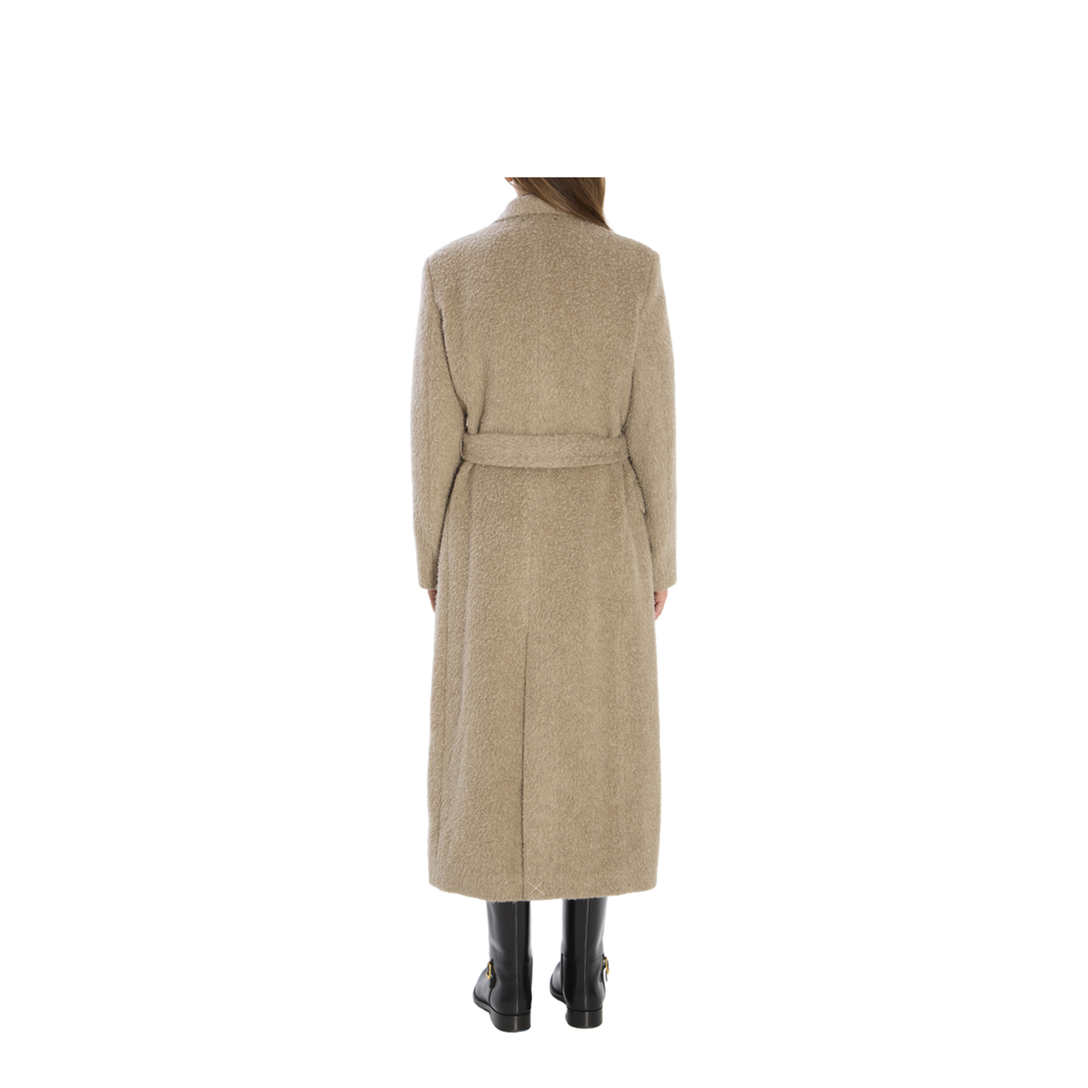 Greige Double-Breasted Coat