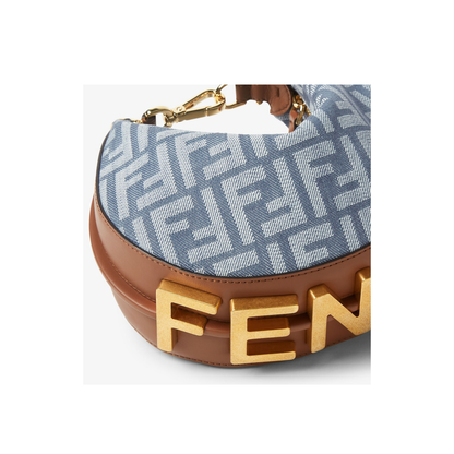 Fendigraphy Mini Denim Shoulder Bags - Blue