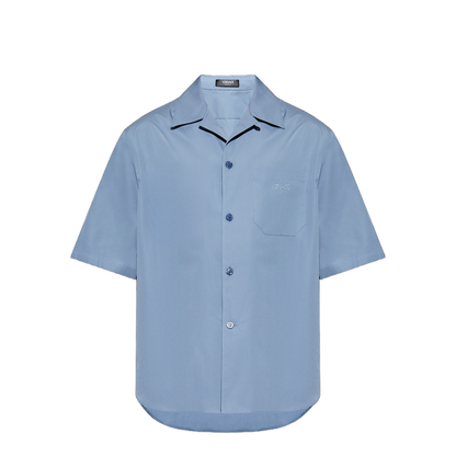 Color Block Pattern Short Sleeve Shirt