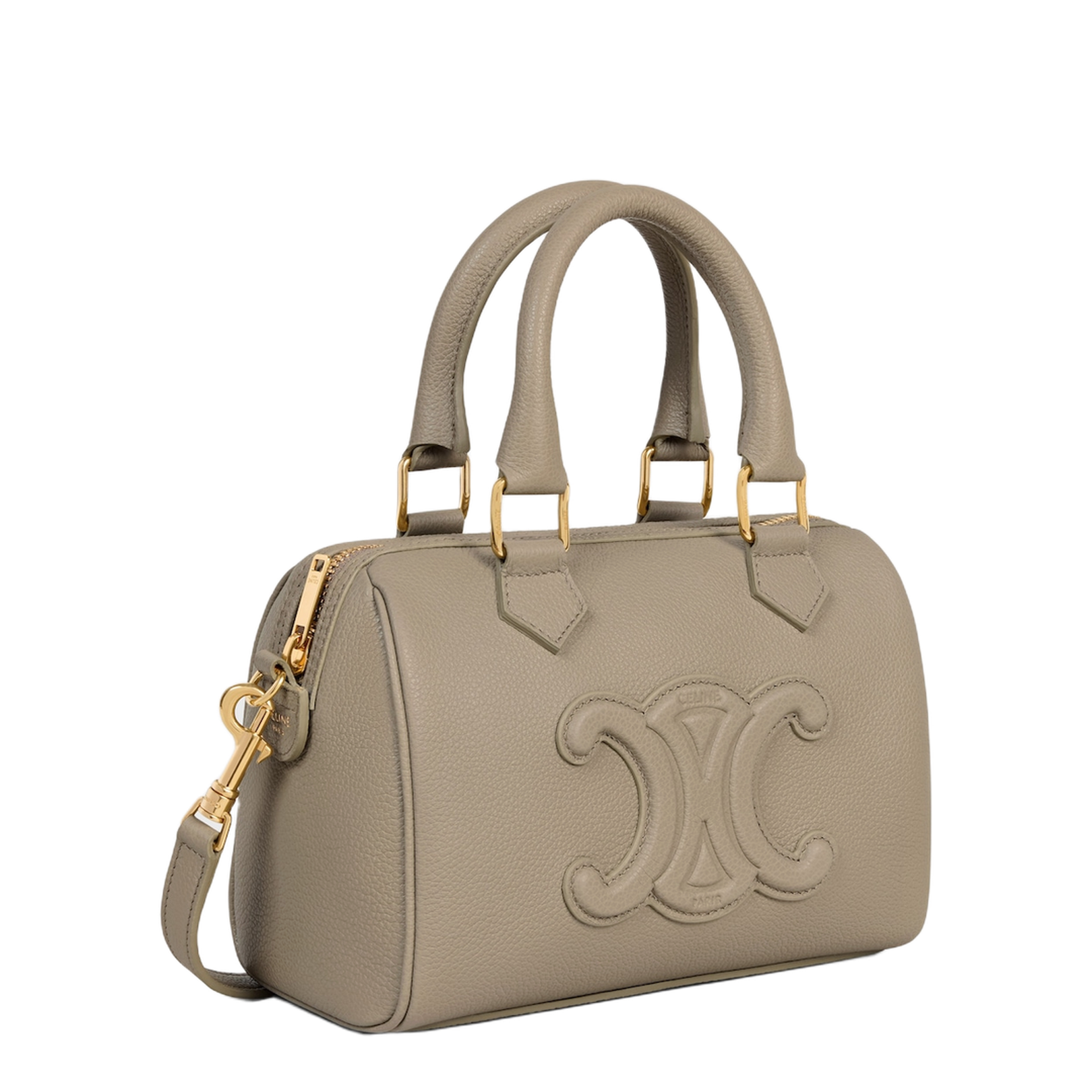 Small Boston in Grained Calfskin - Modern Taupe