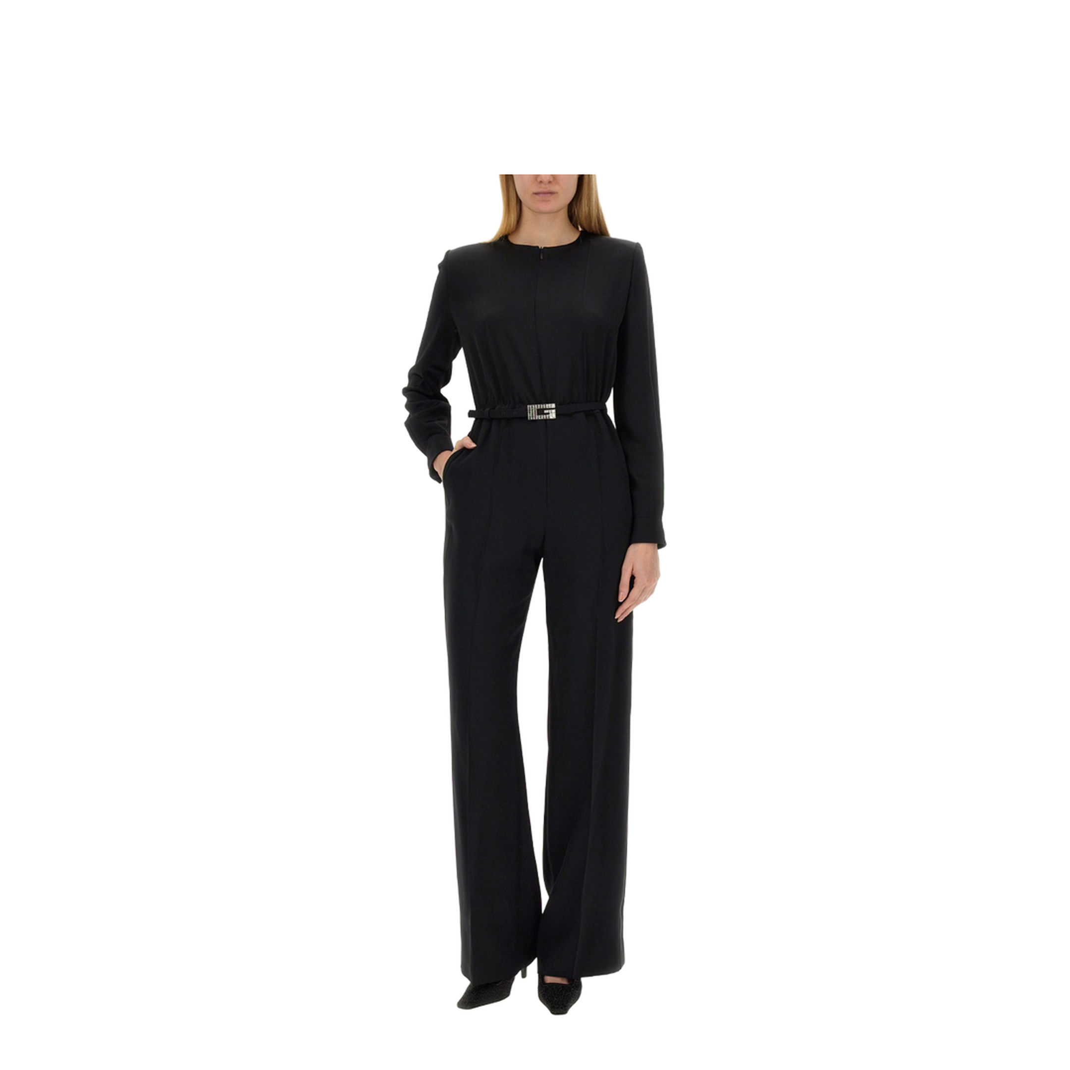 Viscose Jumpsuit with Belt