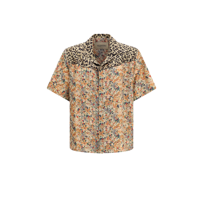 MAYFEYR - Valentino - Short Sleeve Floral And Leopard Print Shirt - 9V3AA311BJ1QD7