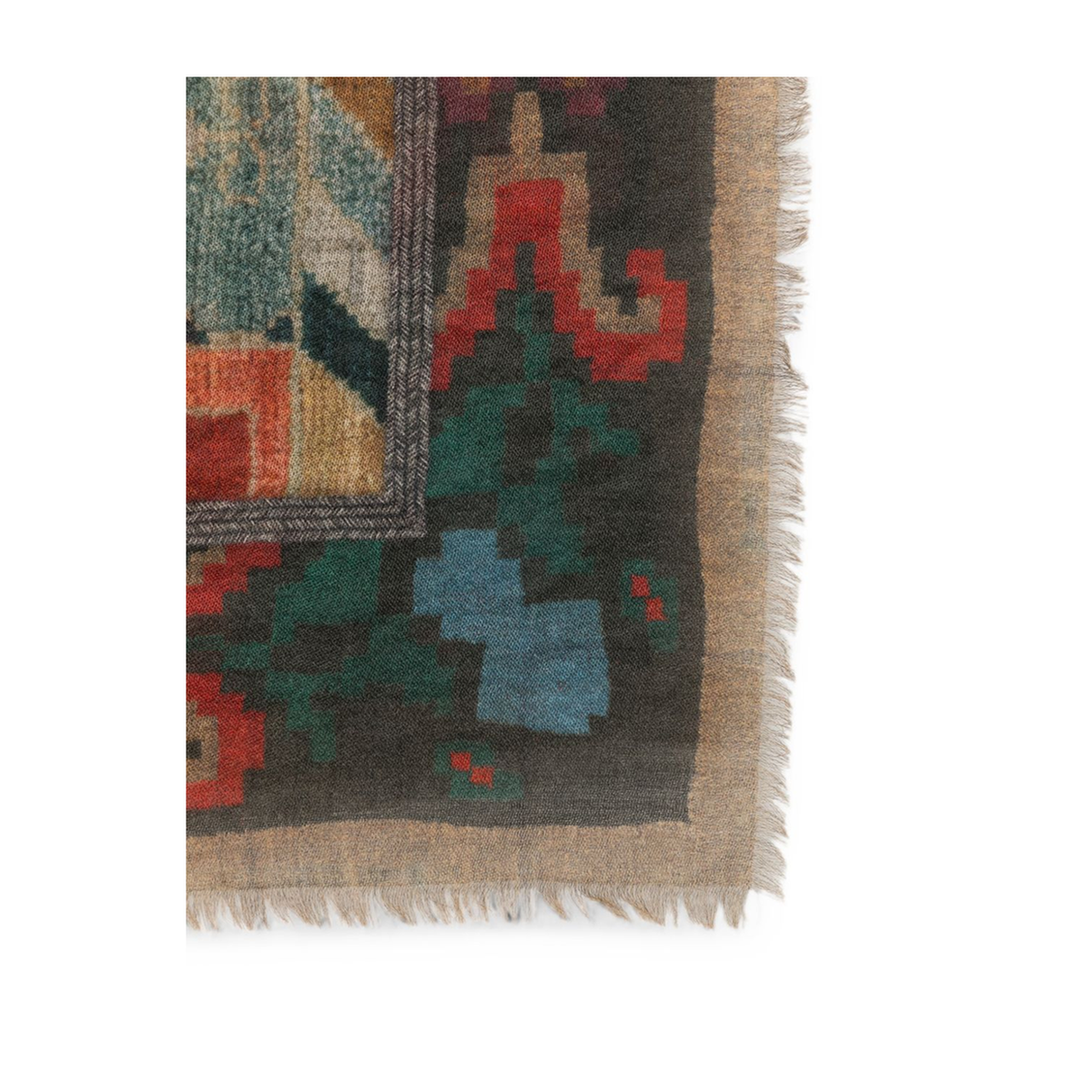 MAYFEYR - Pierre Louis Mascia - Brown Floral Print Cashmere Scarf - EUCLIDEX/S-135X195S101518616