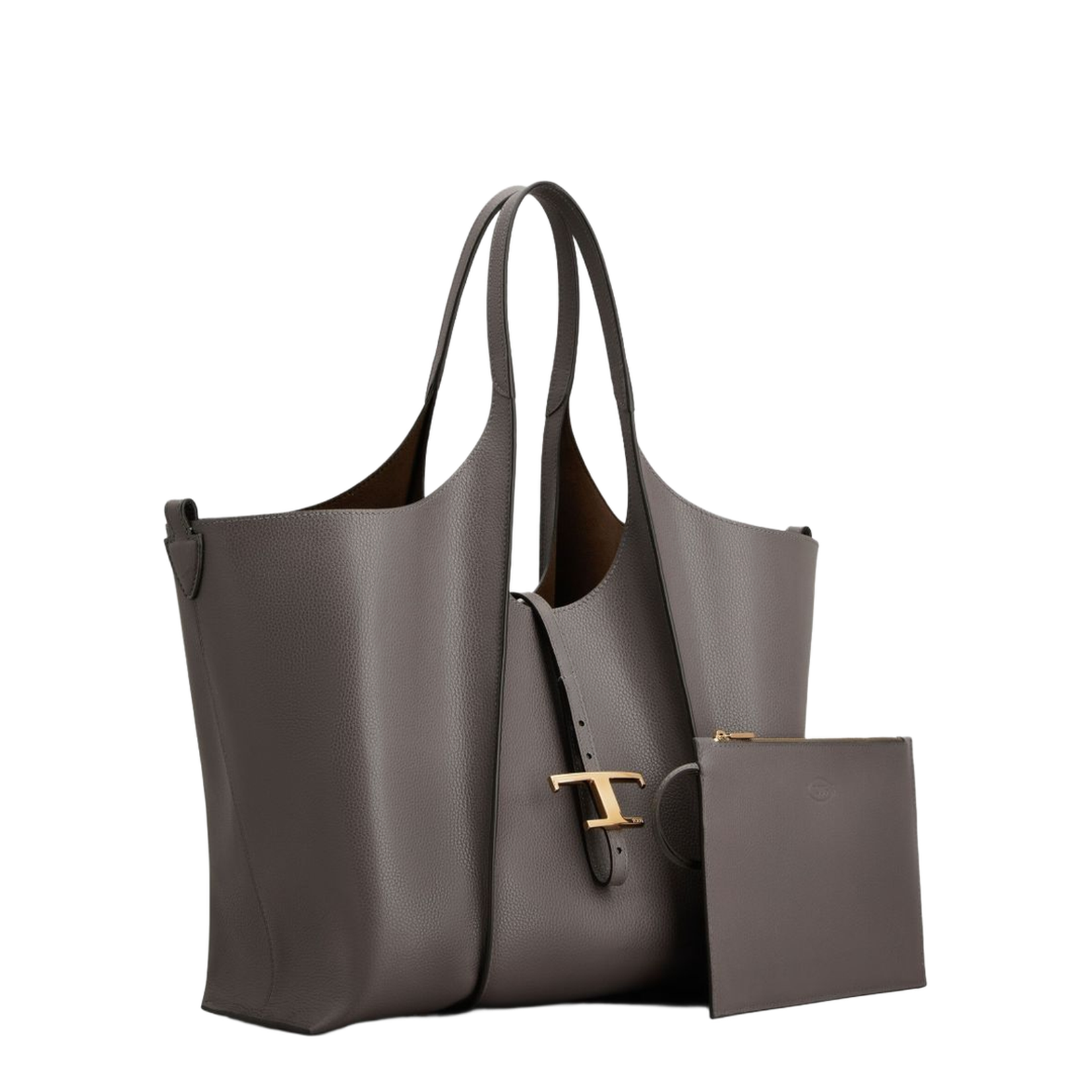 Dark Grey Leather Bag