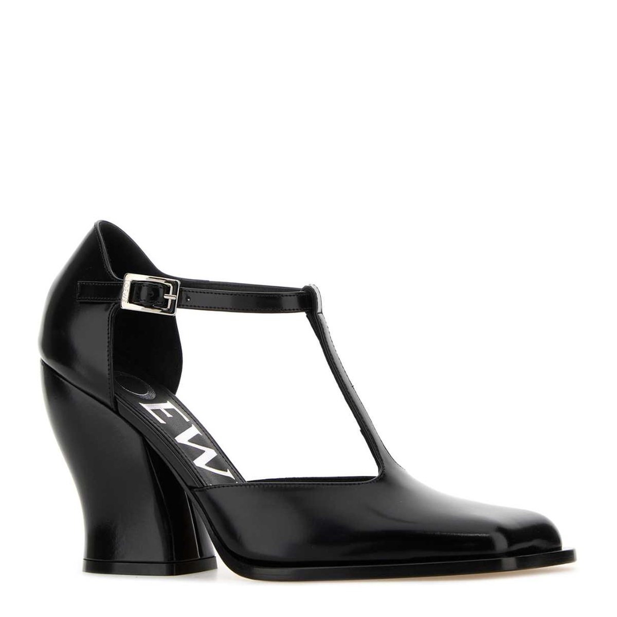 MAYFEYR - Loewe - Black Leather T Bar Pumps - LONDS01X05BLACK
