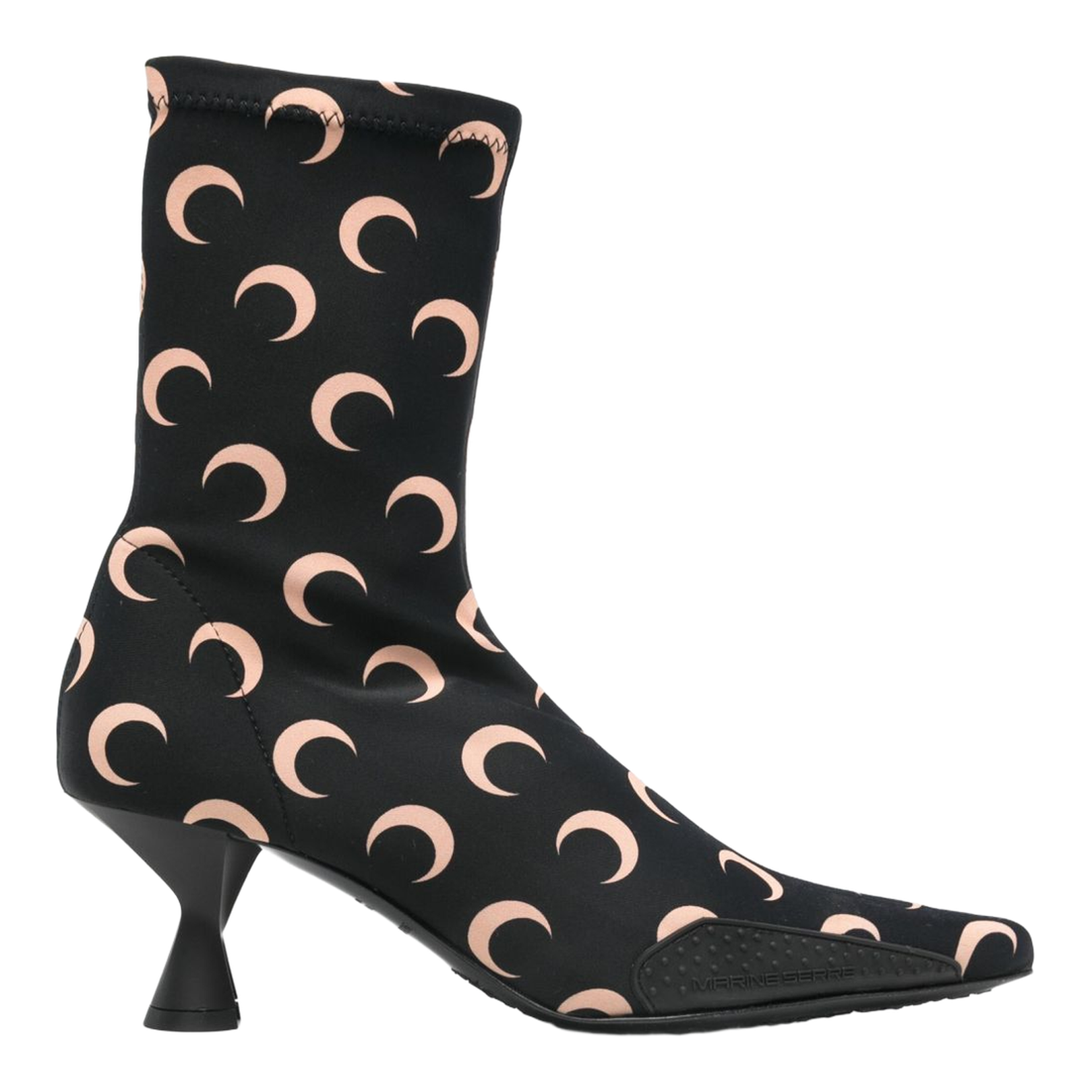 Moon-Printed Scuba Jersey Ankle Boots