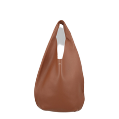 Cow Leather Shoulder Bag - Dark Brown