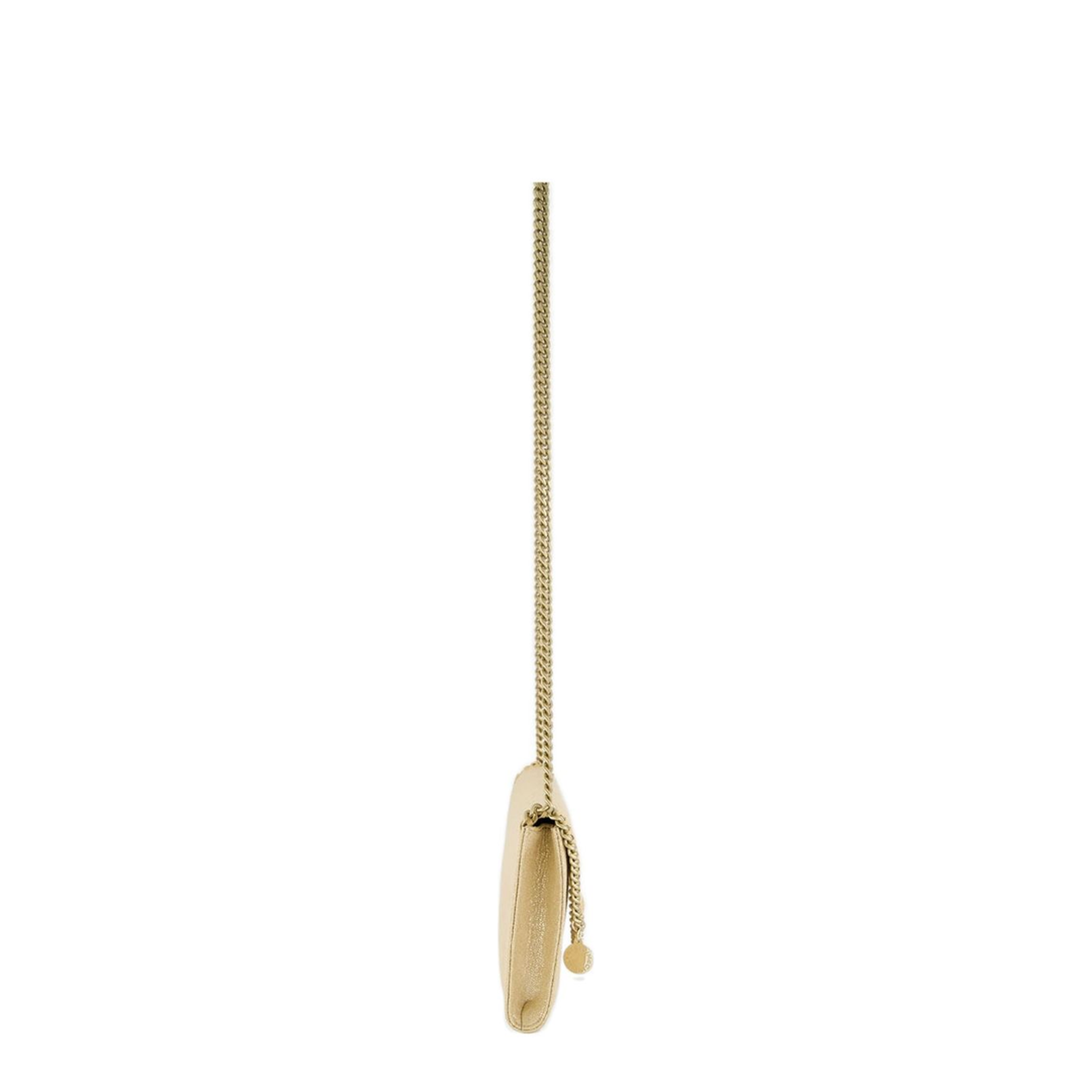 Falabella Polyester Wallet On Chain - Gold