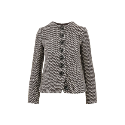 MAYFEYR - Emporio Armani - Brown Wool Blend Blazer Jacket - EW004243AF24400F6248