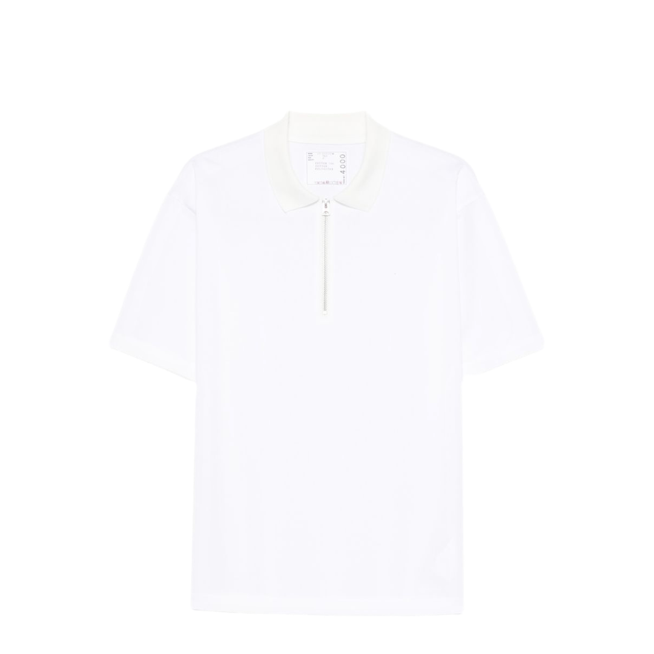 MAYFEYR - Sacai - White Zip Fastening Polo - 2604000M101