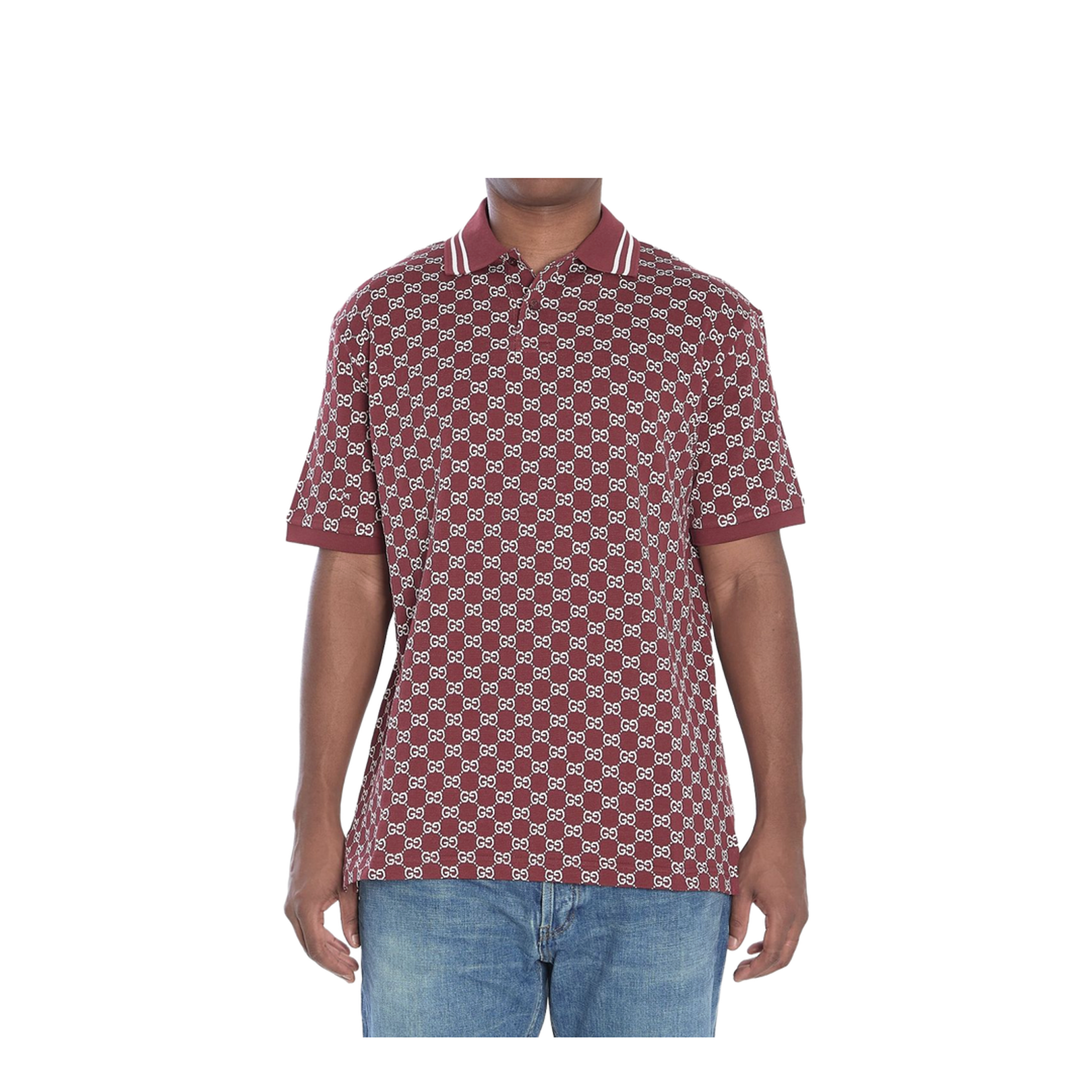 Cotton Piquet Jacquard Polo Shirt