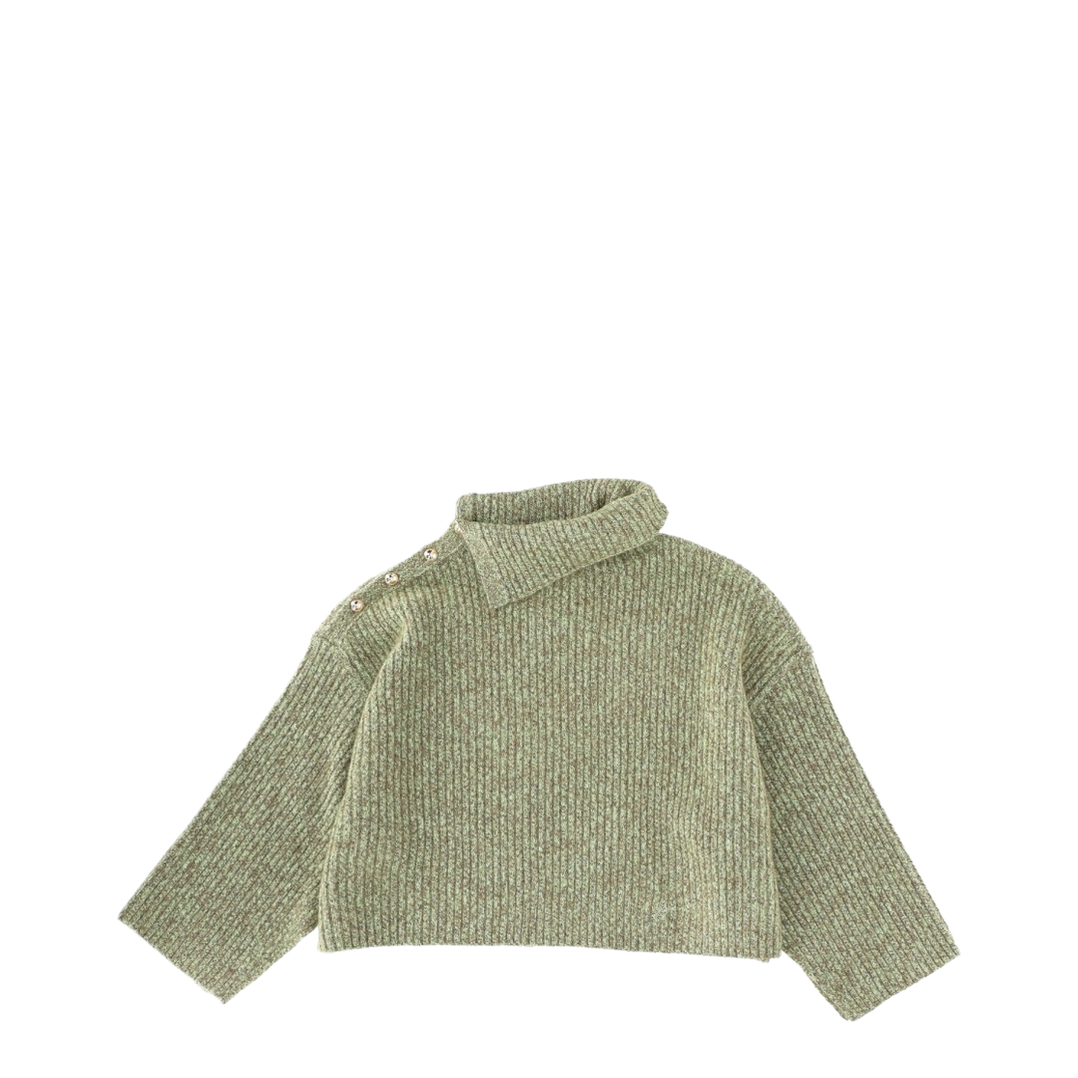Wool Asymmetric Neck Sweater