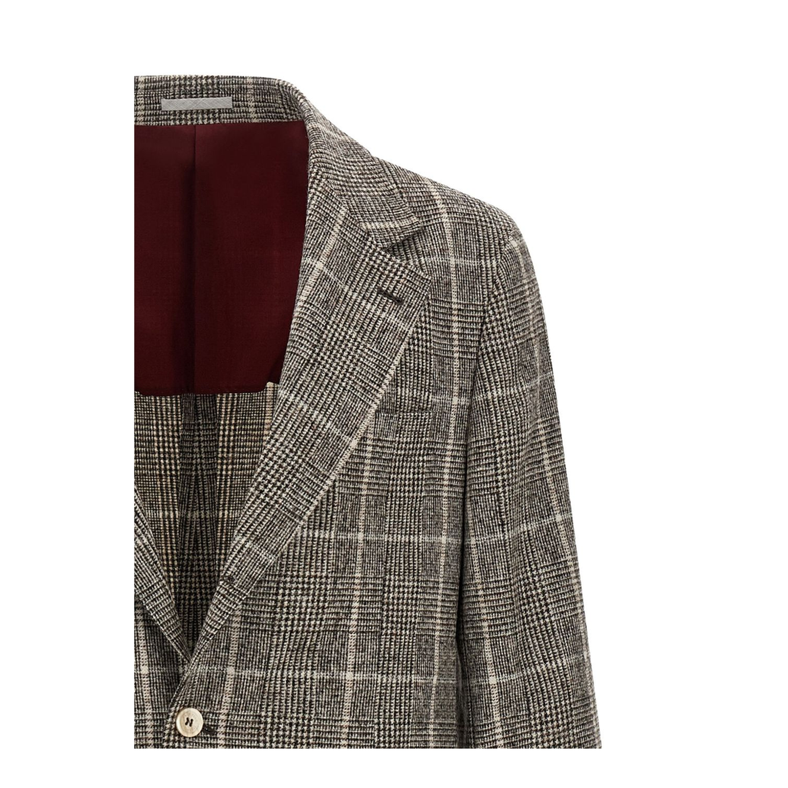 Brown Check Pattern Jacket