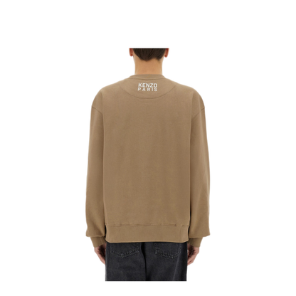 Happy Tiger Embroidered Sweatshirt in Cotton