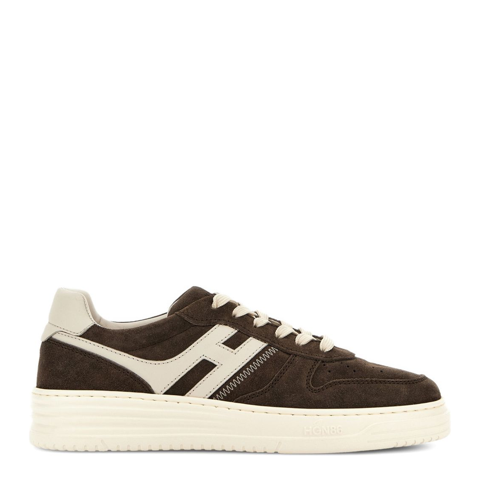 Coffee Brown Lace-Up Sneakers