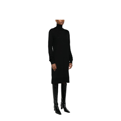 Wool Turtleneck Midi Dress
