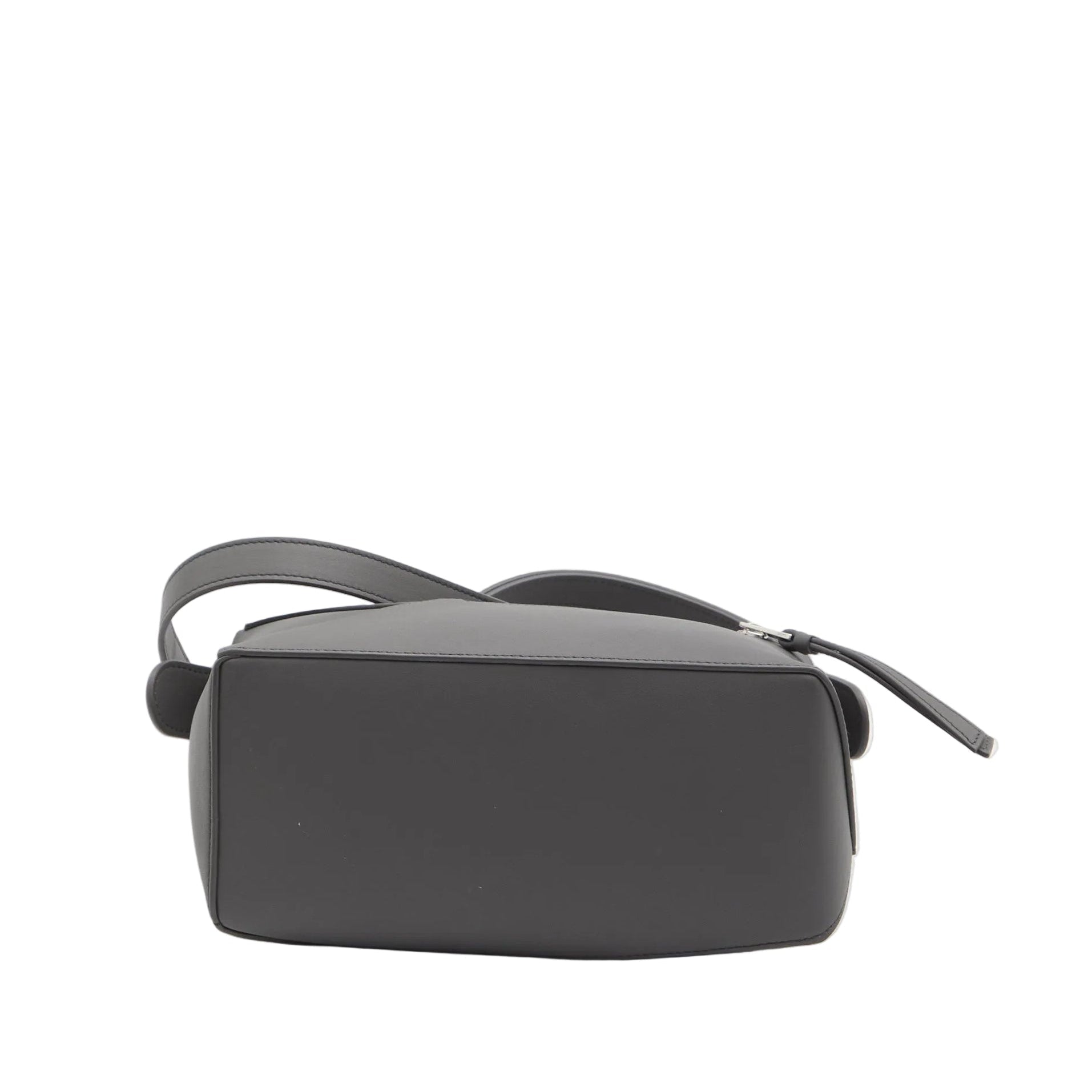 Puzzle Edge Small Calfskin Crossbody Bag - Slate Grey