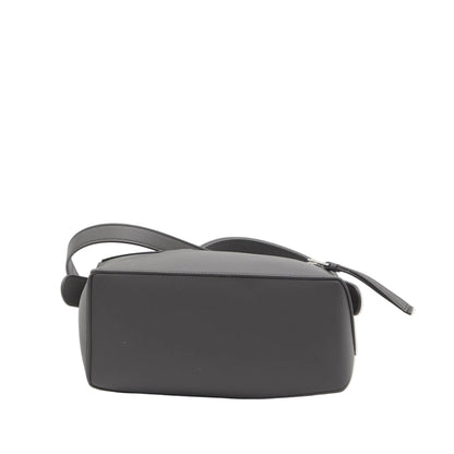 Puzzle Edge Small Calfskin Crossbody Bag - Slate Grey