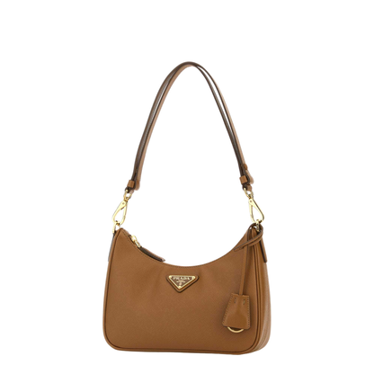 Caramel Leather Mini Re-Edition Shoulder Bag