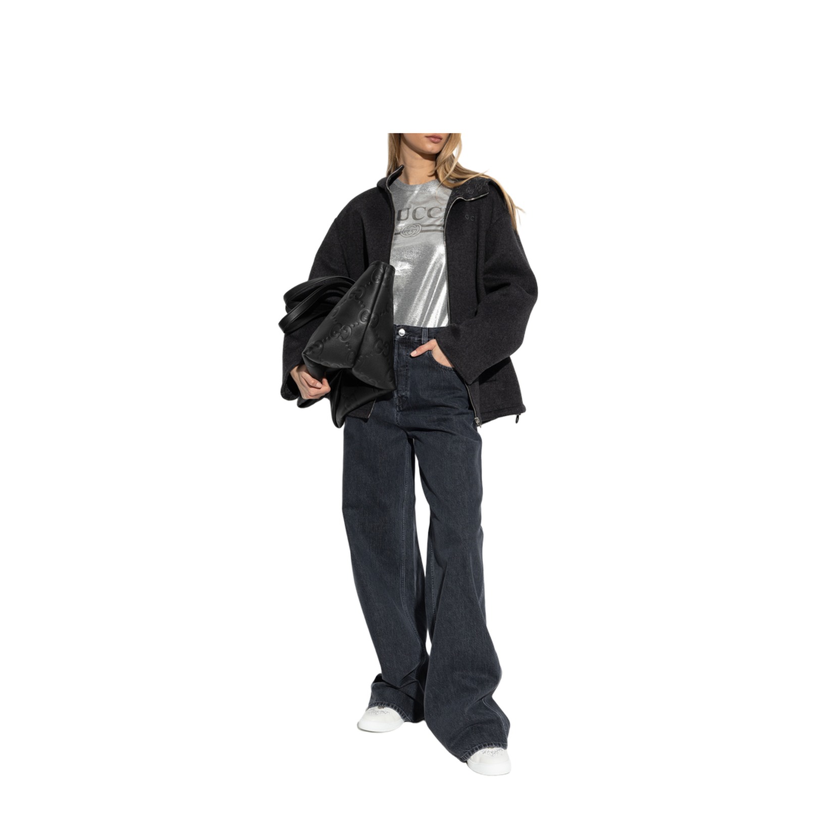 Embroidered Wool and Silk Hooded Jacket