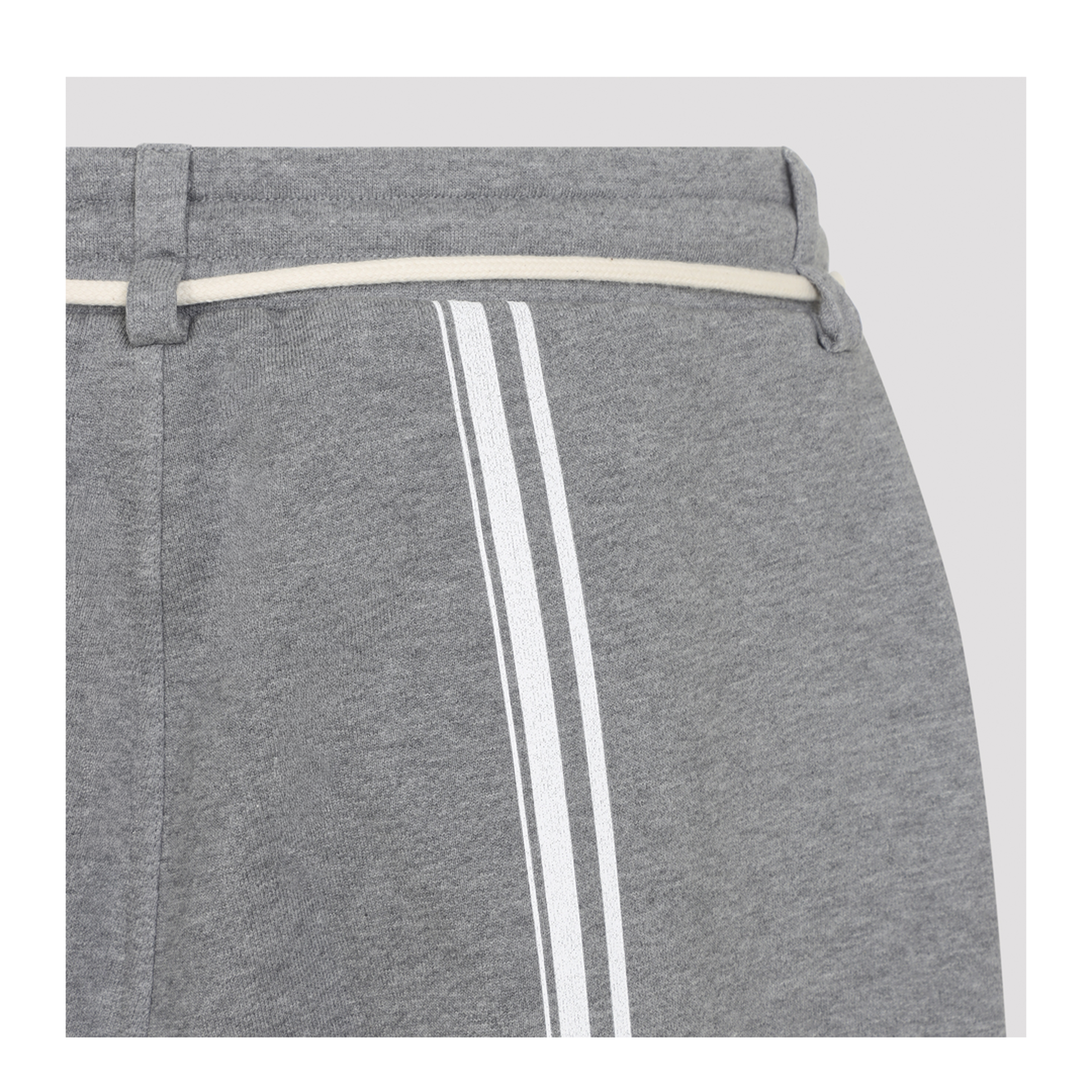 MAYFEYR - MORDECAI - Grey Melange Cotton Fleece Jogger Short - 26E96MUJ06913