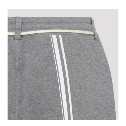 MAYFEYR - MORDECAI - Grey Melange Cotton Fleece Jogger Short - 26E96MUJ06913
