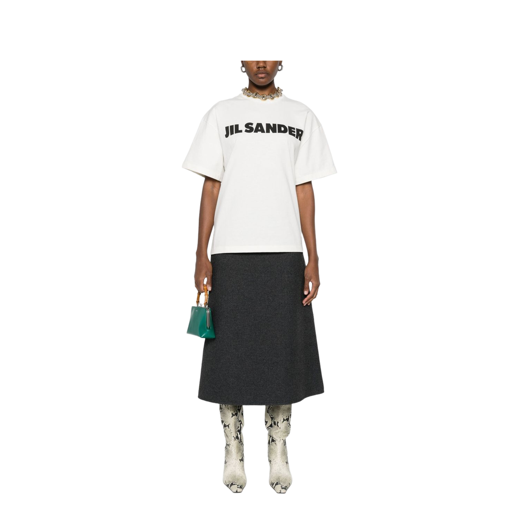 White Printed Logo T-Shirt