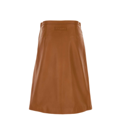 MAYFEYR - Marni - Caramel Leather Skirt - GOMX0840SUULA76700M07
