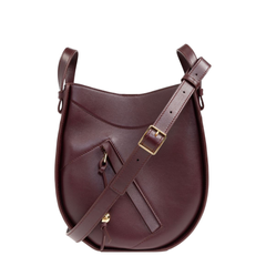Hammock Slice Calfskin Crossbody - Dark Burgundy