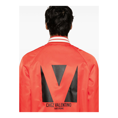 Chez Valentino-Print Bomber Jacket