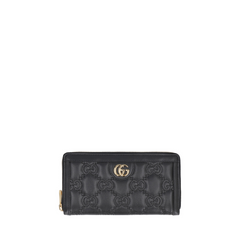 GG Matelassé Wallet, Gold Hardware