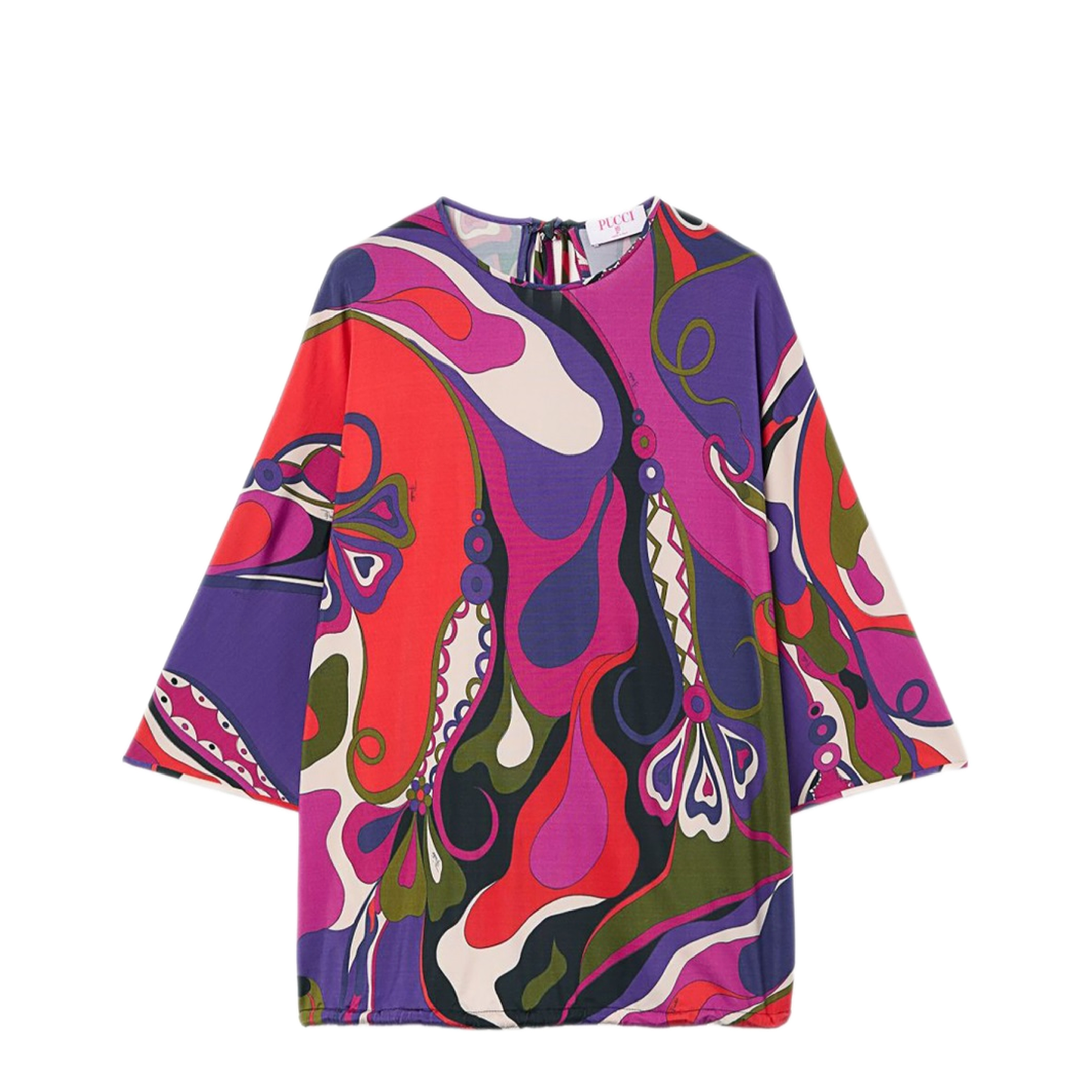 MAYFEYR - Pucci - Orchid Print Cape Blouse - 5UJM805U737017