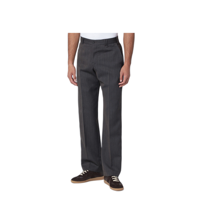 MAYFEYR - PT Torino - Brown Striped Wool Trousers - COAFJDB00REWES270170
