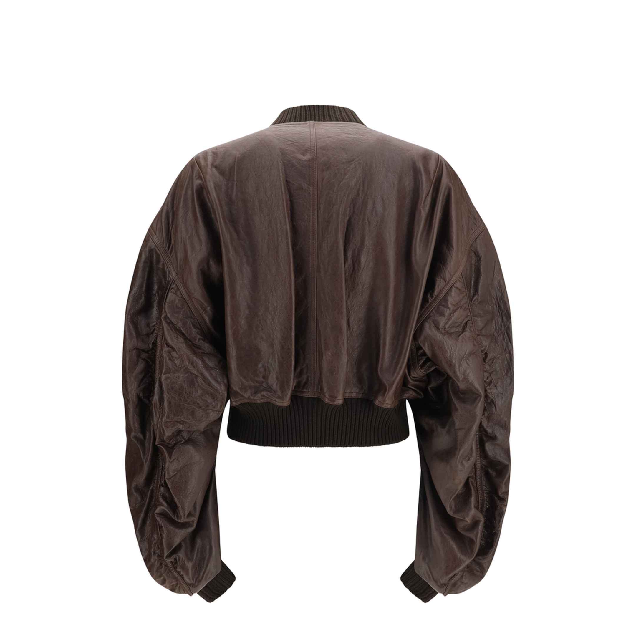 MAYFEYR - Rick Owens - Cropped Leather Bomber Jacket - RP02F5702LBE