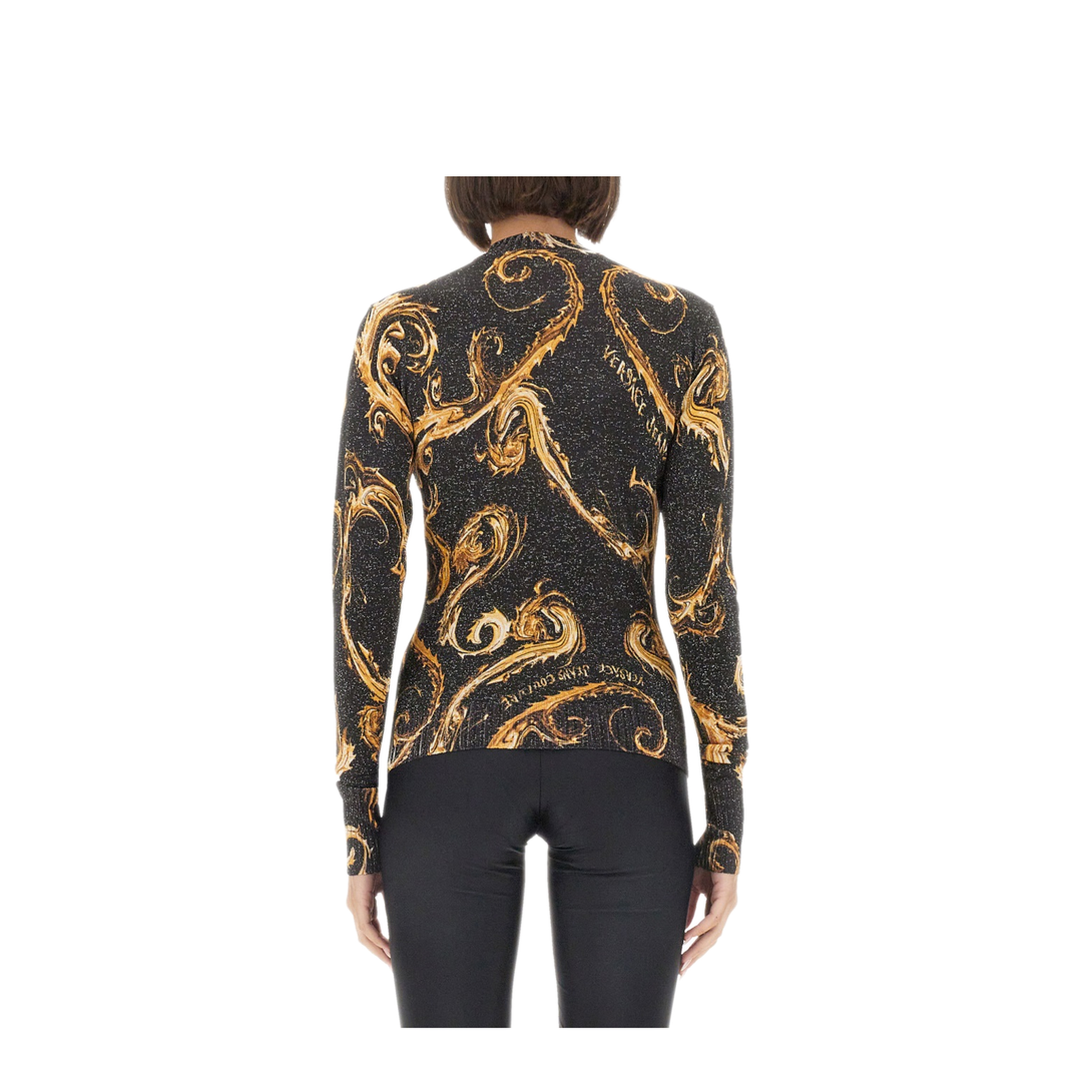 MAYFEYR - VERSACE JEANS COUTURE - Lurex Knit T Shirt - 77HAFM24CMN80G89