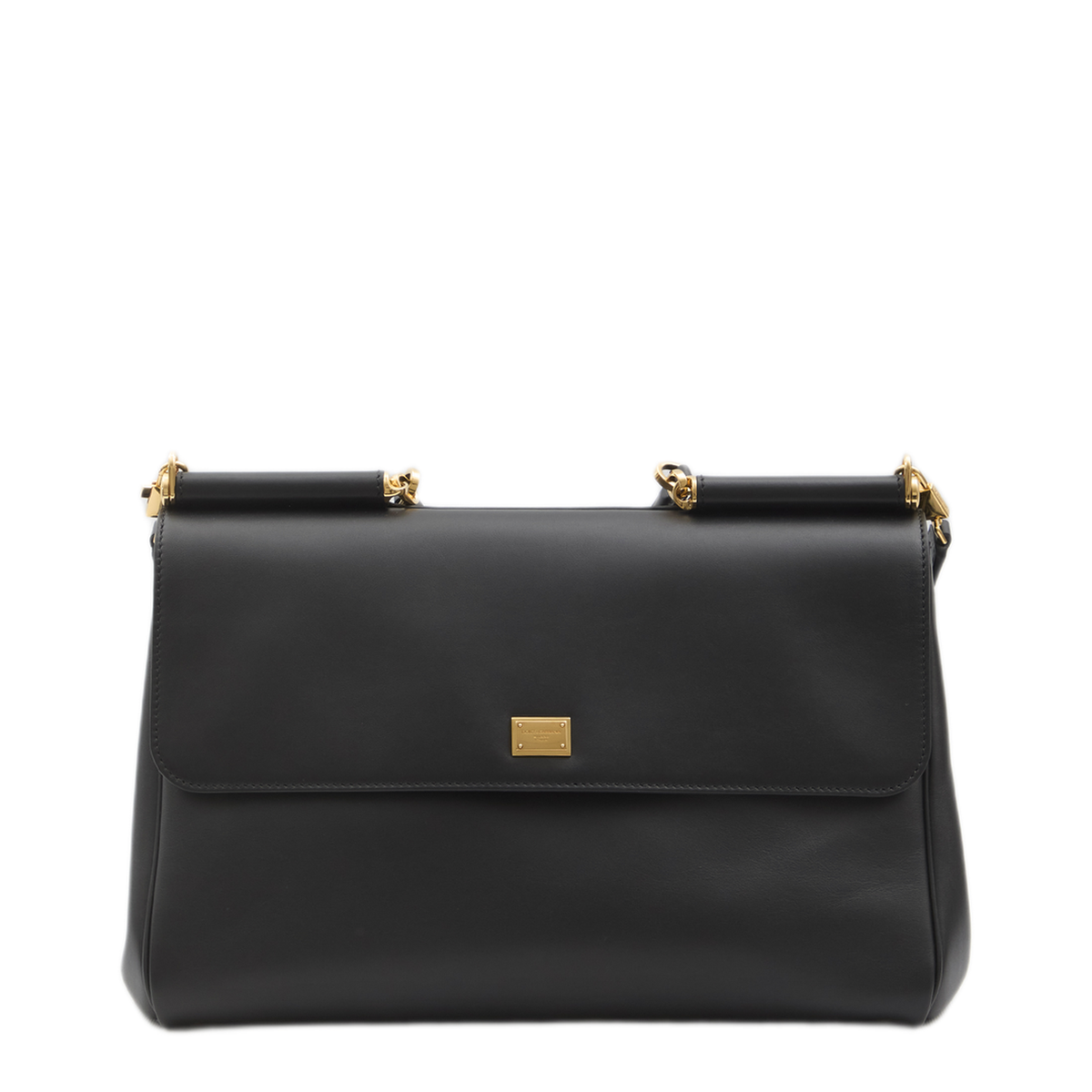 My Sicily Maxi Calfskin Handbag - Black