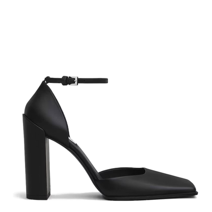 Square D'Orsay Leather Pumps