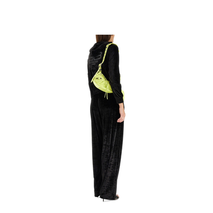 Black Stretch Velvet Baggy Pant
