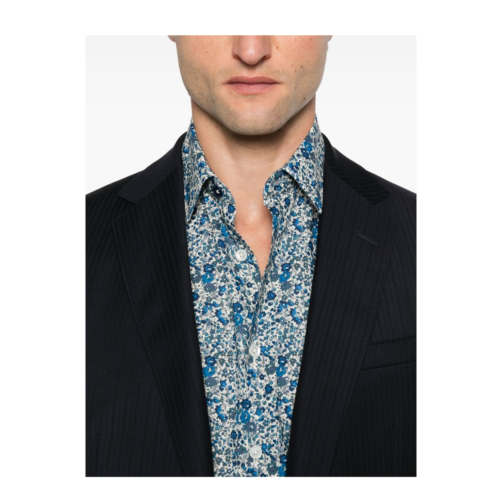 Printed Shirt In Clear Blue