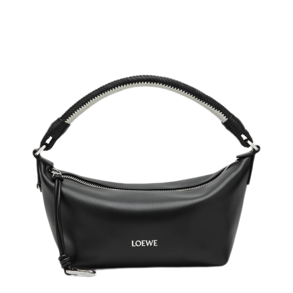 MAYFEYR - Loewe - Cala Mini Bag In Soft Nappa Lambskin Black And White - A120HPLX04LE9003