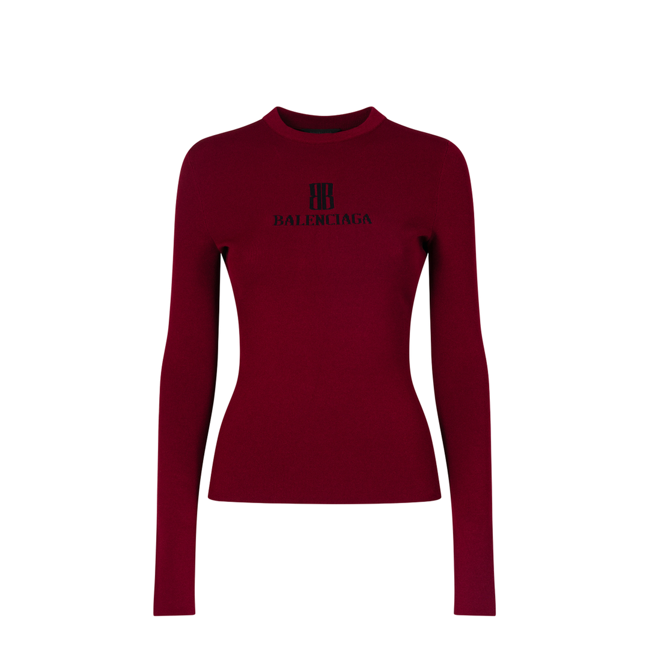 MAYFEYR - Balenciaga - Ribbed Crewneck Long-Sleeved Fitted Top - 835494T5231