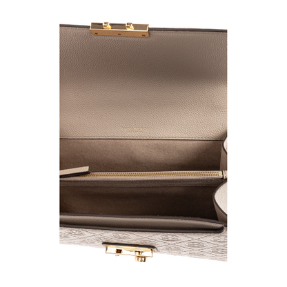 T Monogram Pebbled Shoulder Bag